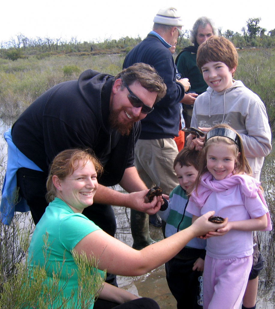Volunteers with the Western Swamp Tortoise